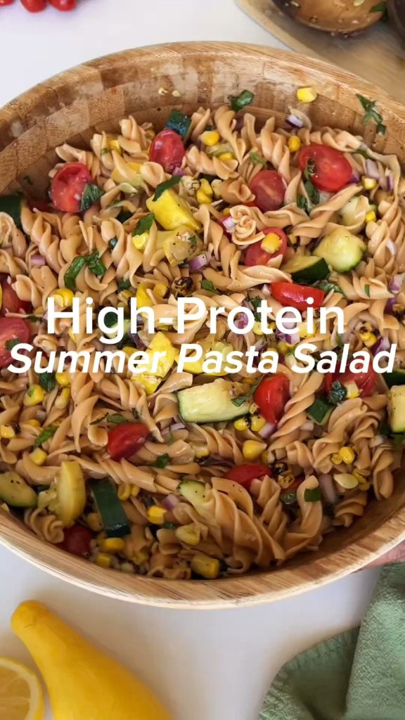 High Protein Summer Pasta Salad